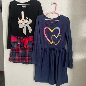Bundle of Girls Long Sleeve Dresses Size 7/8